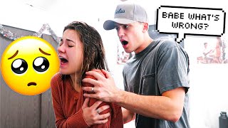 SCREAMING IN PAIN AND THEN “PASSING OUT” PRANK ON MY HUSBAND CUTE REACTION [upl. by Autry]