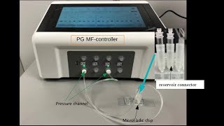 Microfluidic pressurebased flow controller operation demo [upl. by Farnham]