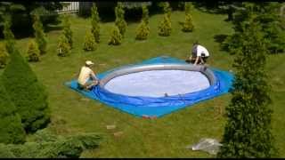 Bestway pool 457x122 installation step by step [upl. by Natsud167]