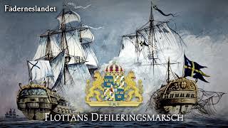 Kingdom of Sweden Military March  quotFlottans Defileringsmarschquot [upl. by Alleyne590]