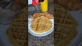 Sweet potato waffles  Chicken amp waffles  brunch at homes  foodies [upl. by Aubry]