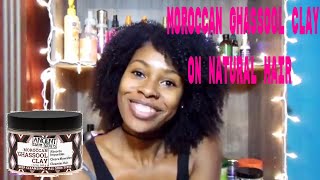 Moroccan Ghassol Clay on natural hair [upl. by Nnaj]