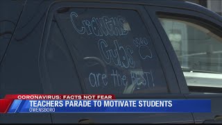 Owensboro teachers parade to motivate students [upl. by Melak]