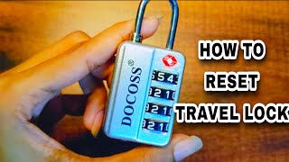 How to Reset Travel Lock  How to Set Luggage Lock 🔒 Docoss Travel Lock [upl. by Baudelaire]