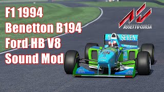 New engine sound mod For Benetton B194  Assetto Corsa [upl. by Atiseret]