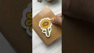 Sticker Making  Sunflower Sticker 🌻  DIY diy handmade sticker art drawing painting shorts [upl. by Reseta]