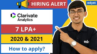 Clarivate Analytics  Hiring Alert  Edyst [upl. by Heffron762]