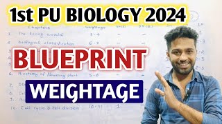 1st PUC Biology Mid Term Blueprint 2024  PUC Biology Chapter Wise Weightage  Important Chapters [upl. by Ahseiuqal]