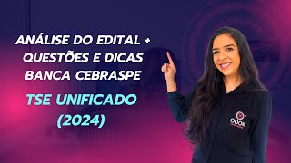 ANÁLISE DO EDITAL DENTISTA TSE UNIFICADO QUESTÕES E DICAS CEBRASPE  QUESTÕESCONCURSOS ODONTOLOGIA [upl. by Naugan645]