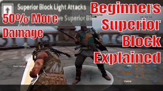 Stop Getting Bullied Superior Block Explained for Beginners For Honor Tech [upl. by Fadil]