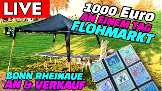 LIVE Flohmarkt An amp Verkauf Bonn Rheinaue  Eigener Stand  1000 Euro am Tag mit Reselling Pokemon [upl. by Ohs]