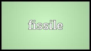 Fissile Meaning [upl. by Turnheim]