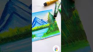 I love the mountains mountaindrawing acrylicpainting artreels drawingshorts shortsfeed easyart [upl. by Aldridge386]