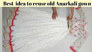 Best Idea to Reuse old Anarkali DressDIY Lehenga Choli Cutting and stitchingSewing Tips and Tricks [upl. by Crosse]