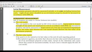 IAS 40 Investment Property Cost and Fair Value Models best accounting teacher [upl. by Yk]