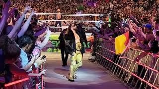 WWE Money In The Bank Seth Rollins enters as World Heavyweight Champion 1 July 2023 London UK [upl. by Avrom]