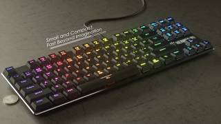 GAMDIAS HERMES M3 LowProfile RGB Keyboard  Small and Compact [upl. by Obla717]