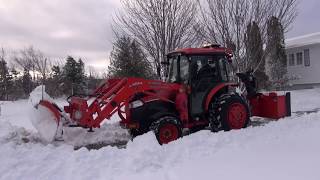 First Major Snowfall 201718 Kubota Outside Camera [upl. by Labannah827]