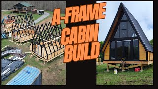 AFrame Cabin Build for Cabin Lodge at WV  USA  with Prefab Cabin Kits [upl. by Cirtap]