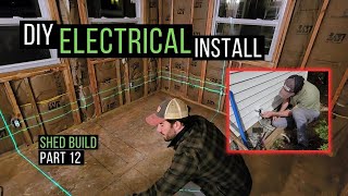 DIY Wiring A Shed For Electrical  Shed Build Part 12 [upl. by Warde549]