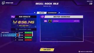 Fortnite Rocket Racing Skull Rock Isle Speed Run 005700 [upl. by Aliuqehs386]