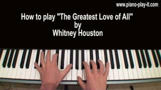 The Greatest Love of All Whitney Houston Piano Tutorial [upl. by Alissa450]