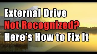 How to Fix External Drive Not Recognized Error in Windows [upl. by Joiner45]