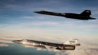 An F104A Starfighter paces an SR71 Blackbird during supersonic testing operations 1969 [upl. by Aynna]