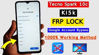 Tecno Spark 10c KI5k FRP Bypass ✅ 2024  No Pc ❌ No Xshare ❌  Google Account Unlock Android 12 [upl. by Inaej]