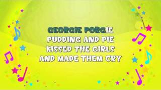 Georgie Porgie Pudding Pie  Karaoke  Georgy Porgy  Nursery Rhyme  KiddieOK [upl. by Bobbe]