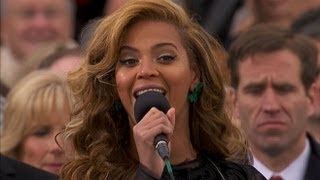 Beyonce National Anthem at Presidential Inauguration Ceremony 2013  ABC News [upl. by Fradin]