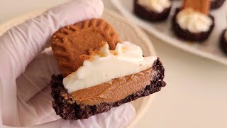 Lotus Biscoff Tartlets Recipe  Easy NO BAKE Dessert [upl. by Saraann]