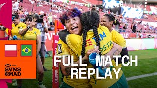 ASTOUNDING victory  Poland vs Brazil  Playoff Qualifier Match  HSBC Madrid Sevens [upl. by Alisander]