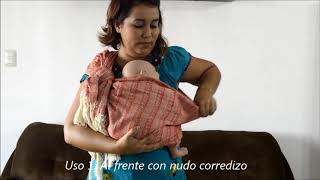 3 formas de cargar a un bebé con rebozo [upl. by Jerrylee]