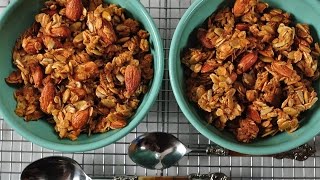 Granola Recipe Demonstration  Joyofbakingcom [upl. by Miner]