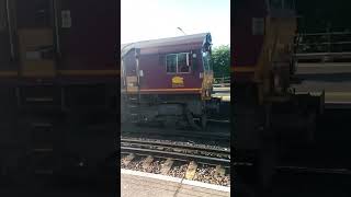 6M26 66013 passing Three bridges railwayengineering railway train trainspotting [upl. by Ahseket602]