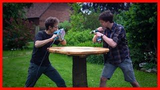 How to STEHTISCH im GARTEN selbst BAUEN  JaminPhilTV [upl. by Bala190]