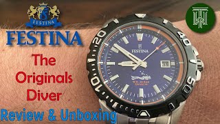 Festina quotThe Originals Diverquot 200m Dive Watch  Review amp Unboxing F204611  Miyota 2315 [upl. by Kanya888]