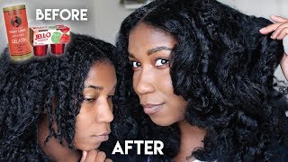 DIY Protein Hair Mask w Gelatin  Shiny Strong Natural Hair [upl. by Acsehcnarf]