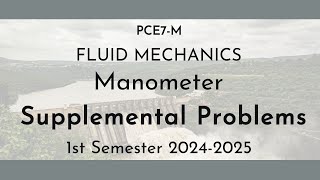 Fluid Mechanics  Manometer Problems [upl. by Secunda]