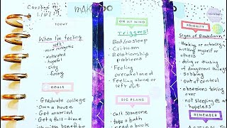 Mental Health Action amp Crisis Planning in my Wellness Happy Planner [upl. by Attenrad308]