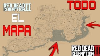 TODO EL MAPA DE RED DEAD REDEMPTION 2  MAPA COMPLETO DE RDR2 A ESCALA [upl. by Ahsiatal363]