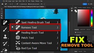 How to FIX Photoshop REMOVE TOOL Not Showing in Toolbar [upl. by Tierza]