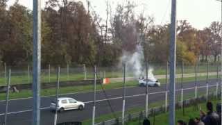 Curve a granchio monza 181112 crash evo9 uscita ascari [upl. by Lyall464]