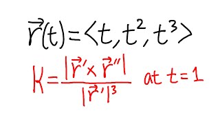 Calculus 3 how to find the curvature of a given vector function [upl. by Ahpla429]