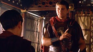 Augustus Octavian Marcus Vipsanius Agrippa and Maecenas after the Battle ROME HBO HD Scene [upl. by Yhtommit]