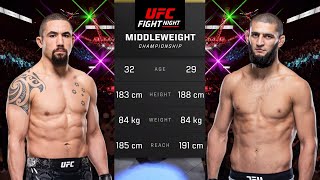 Robert Whittaker vs Khamzat Chimaev Full Fight  UFC Fight Night [upl. by Naiviv44]