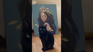 Redrawing my old painting FINALLY artoftheday art painting artist acrylicpainting mermaid [upl. by Sakhuja]