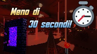 COME FARE UN PORTALE DEL NETHER IN MENO DI 30 SECONDI Minecraft Tutorial ITA [upl. by Odnumyar890]