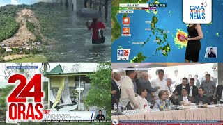 24 Oras Part 2 3000 brgy ang posibleng makaranas ng landslide at pagbaha dulot ng mga atbp [upl. by Salter754]